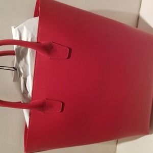 New Mansur Gavriel Calf North South Tote - Flamma